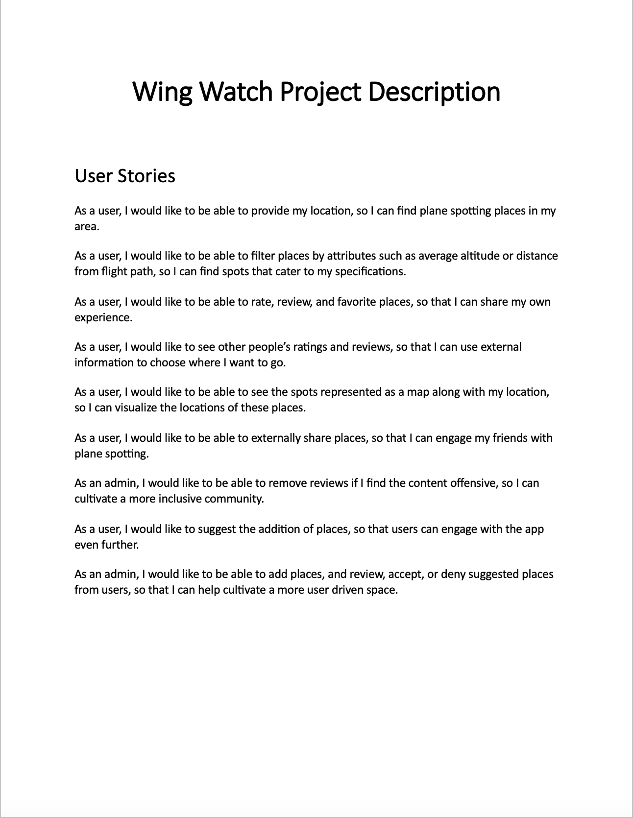 Preview of Project Description